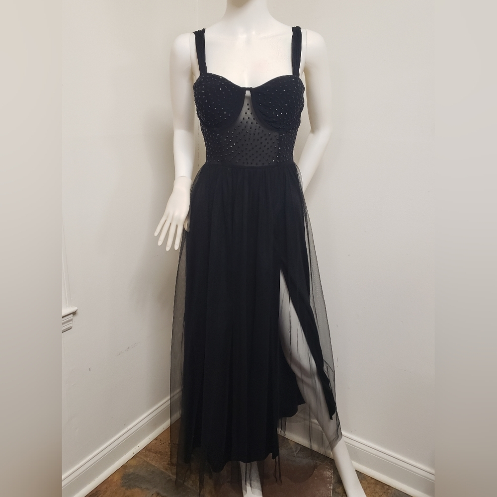 Windsor Black Studded Midi Dress